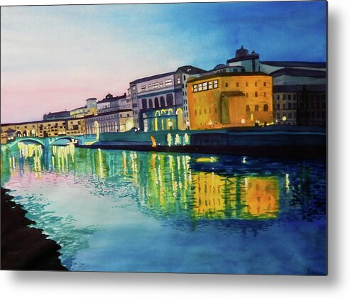 Italy Metal Print featuring the painting Italian Sunset by Terry Honstead