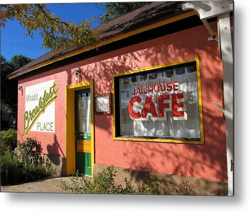 Jailhouse Cafe Metal Print featuring the photograph Jailhouse Cafe Moab Utah by Lawrence Christopher