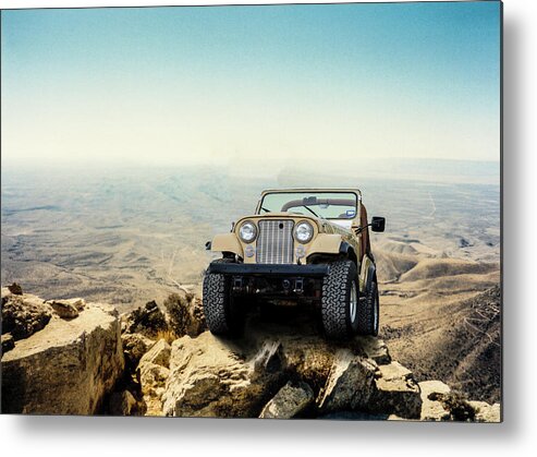 Jeep Metal Print featuring the photograph Jeep On a Mountain by Brian Kinney