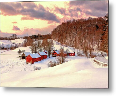 Red Barn Metal Print featuring the photograph Jenne Farm After the Storm by John Vose