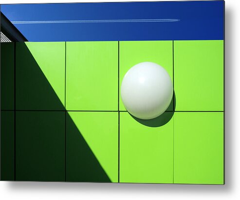 Abstract Metal Print featuring the photograph Keep Straight On.....! by Huib Limberg