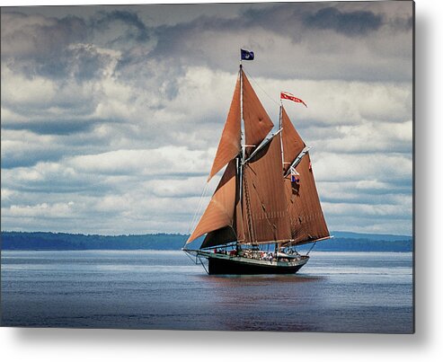 Windjammer Metal Print featuring the photograph Ketch Angelique by Fred LeBlanc