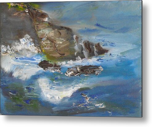 100 Paintings Metal Print featuring the painting La Jolla Cove 034 by Jeremy McKay