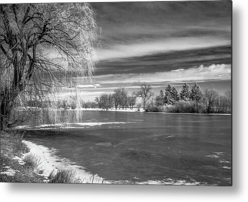 Monochrome Metal Print featuring the photograph Lagoon #3 by John Roach