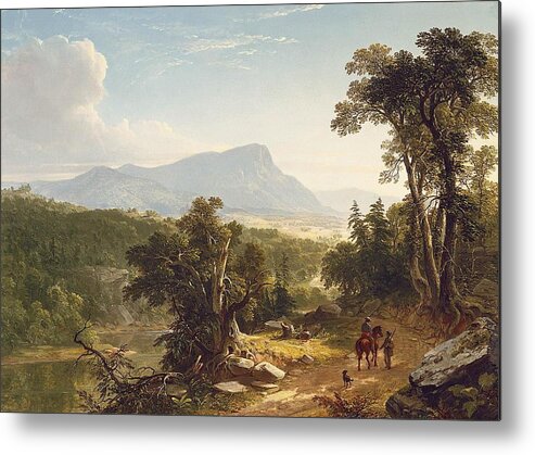 Asher Brown Durand Metal Print featuring the painting Landscape Composition by MotionAge Designs