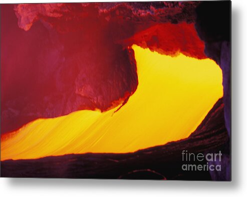 Active Metal Print featuring the photograph Lava Window by Erik Aeder - Printscapes