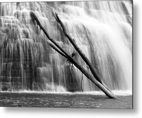 Falls Metal Print featuring the photograph Leaning Falls by Robert Och