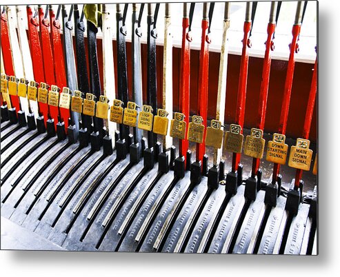 Train Metal Print featuring the photograph Levers by Svetlana Sewell