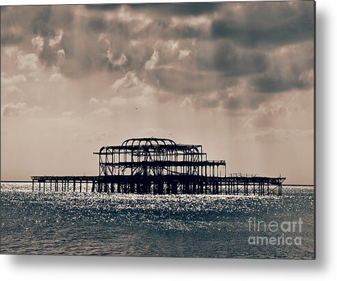Brighton Metal Print featuring the photograph Light Shower by Jasna Buncic