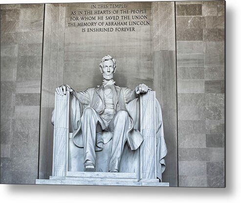 Abraham Lincoln Metal Print featuring the photograph Lincoln Memorial by Alison Frank