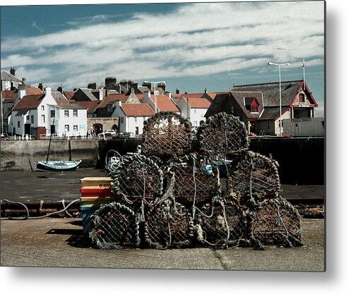Harbour Metal Print featuring the photograph Lobster Pots by Kenneth Campbell