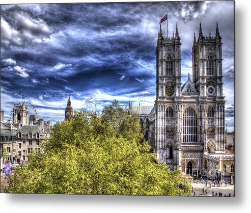 Westminster Abbey Metal Print featuring the photograph London Westminster Abbey Surreal by Andy Myatt