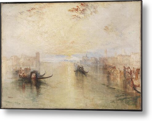 Joseph Mallord William Turner 1775�1851  St Benedetto Metal Print featuring the painting Looking towards Fusina by Joseph Mallord