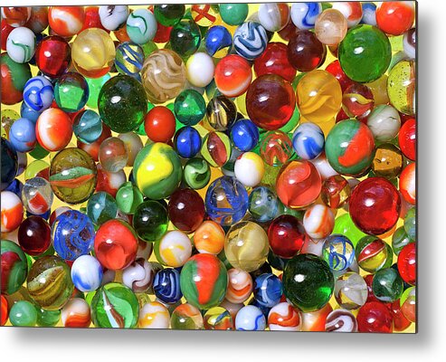 Jigsaw Puzzle Metal Print featuring the photograph Lose Your Marbles by Carole Gordon