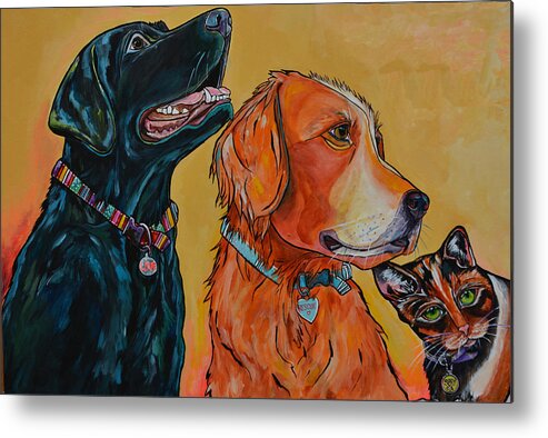 Love Metal Print featuring the painting Love Rescue Spay by Patti Schermerhorn