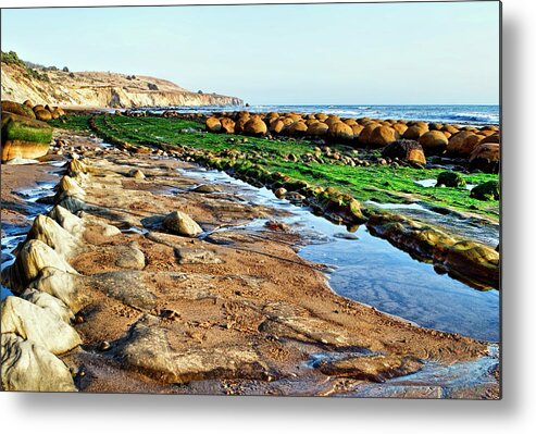 Bowling Ball Beach Metal Print featuring the photograph Low Tide At Bowling Ball Beach by Her Arts Desire
