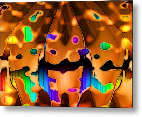 Orange Metal Print featuring the digital art Luminence by Ron Bissett