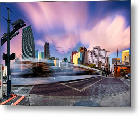  Metal Print featuring the photograph Main and Bell St Downtown Houston Texas by Micah Goff