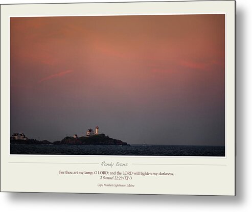 Sunset Metal Print featuring the photograph Maine Lookout by Randall Evans