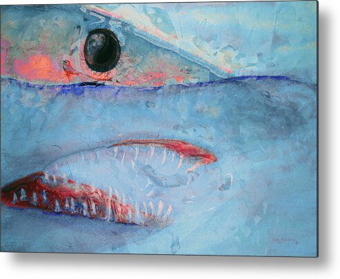 Dolphin Metal Print featuring the painting Mako painting by Ken Figurski