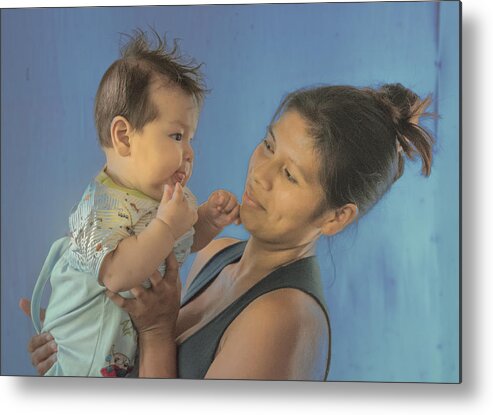 Mother And Child Metal Print featuring the photograph Mama y Hijo by Jessica Levant