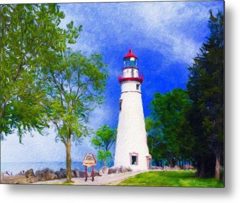Michigan Metal Print featuring the photograph Marblehead Lighthouse by Diane Lindon Coy