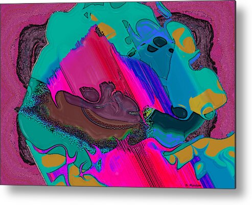 Ebsq Metal Print featuring the digital art Mauve abstract by Dee Flouton