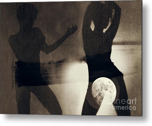  Metal Print featuring the photograph Moon And Then by Jessica S