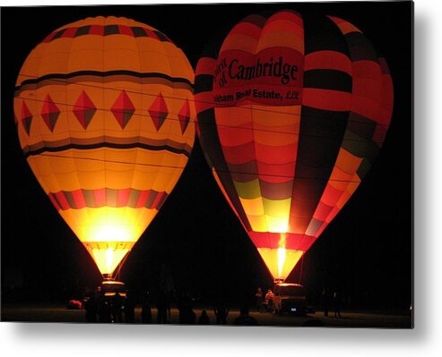 Hot Air Balloons Metal Print featuring the photograph Moon Glow by Ed Smith