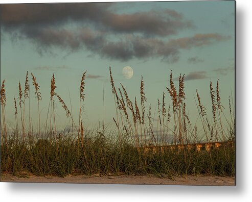 Moon Metal Print featuring the photograph Moonrise St. Pete Beach by Eilish Palmer