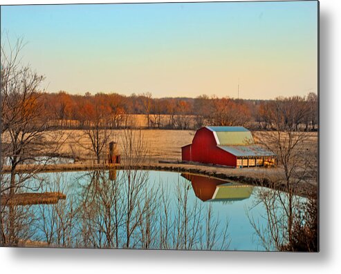 Barn Metal Print featuring the photograph Morning Calm by Jolynn Reed