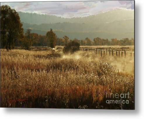 Landscape Metal Print featuring the painting Morning Has Broken by Bon and Jim Fillpot