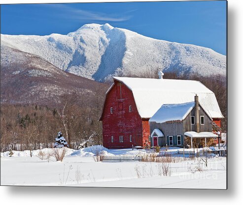 Winter Metal Print featuring the photograph Mountain Homestead by Alan L Graham