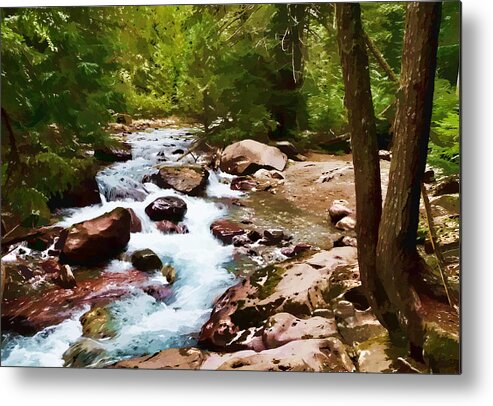 Glacier Metal Print featuring the photograph Mountain Stream by Dan Dooley