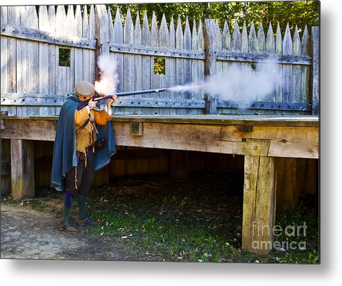 Buildings Metal Print featuring the photograph Musket Fire by Kathy McClure