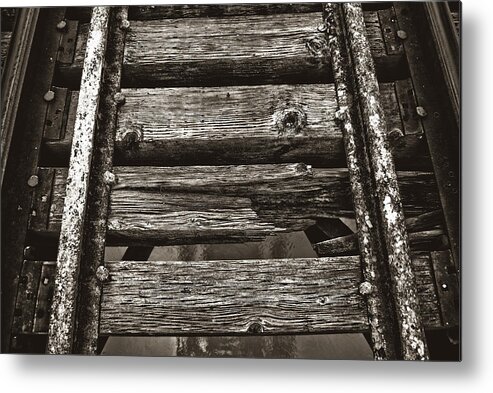 Union Pacific Metal Print featuring the photograph Narrow Gauge Tracks #Photography #Art #Trains by Nathan Little