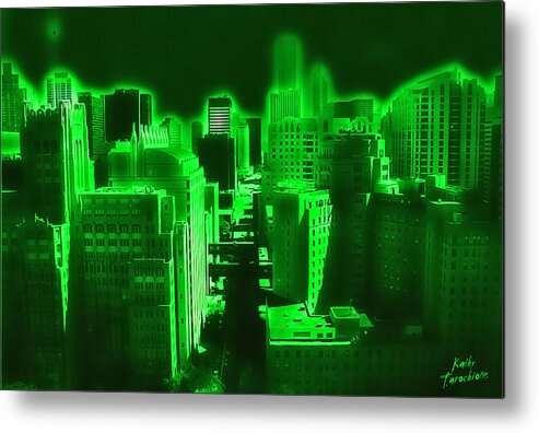 Chicago Metal Print featuring the photograph Neon Chicago by Kathy Tarochione