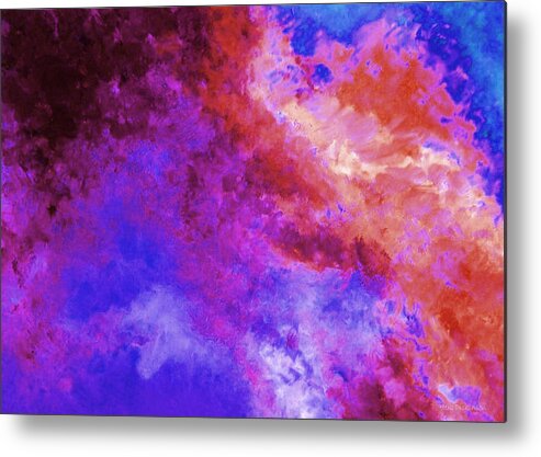 Abstract Metal Print featuring the painting New Horizons by Herb Dickinson