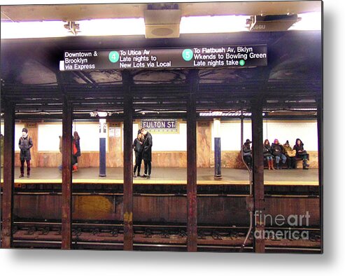  Metal Print featuring the digital art New York Subway by Darcy Dietrich