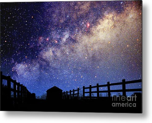 Astronomy Metal Print featuring the photograph Night Sky by Larry Landolfi and Photo Researchers