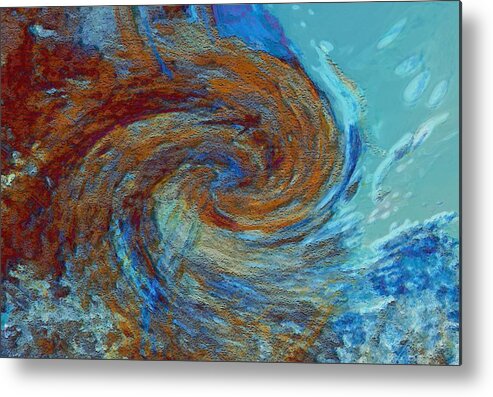 Hurricane Metal Print featuring the digital art Ocean colors by Linda Sannuti