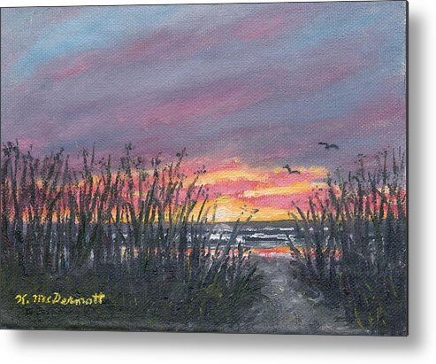 Sunrise Metal Print featuring the painting Ocean Daybreak by Kathleen McDermott