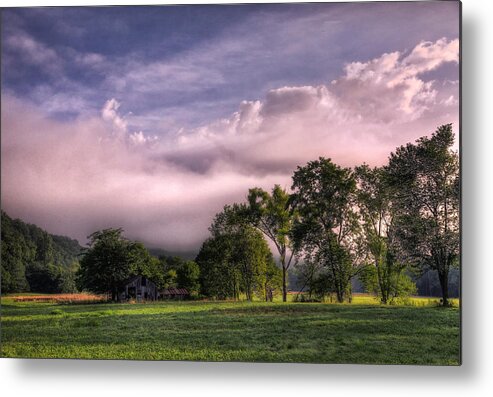 Hdr Metal Print featuring the photograph Old Barn in Boxley Valley by Michael Dougherty