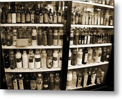 Drug Store Metal Print featuring the photograph Old Drug Store Goods by DigiArt Diaries by Vicky B Fuller