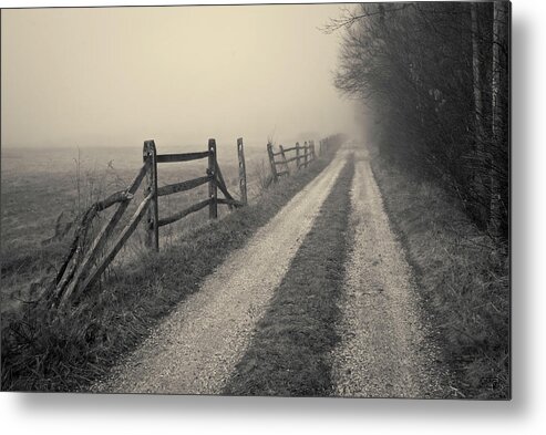 Old Metal Print featuring the photograph Old Farm Road Toned by David Gordon
