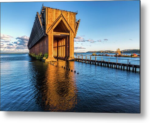 Water Metal Print featuring the photograph Ore Dock by Joe Holley