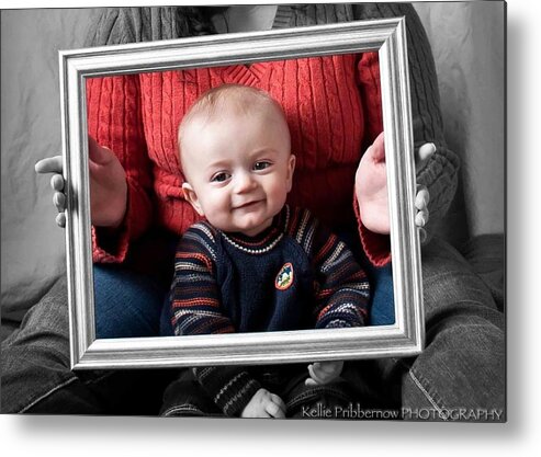 Child Metal Print featuring the photograph Our Grandson by Randy Rosenberger