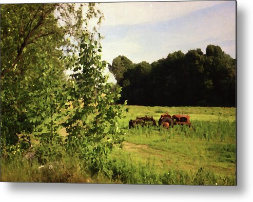 Farming Metal Print featuring the photograph Out in the Fields by Geoff Jewett
