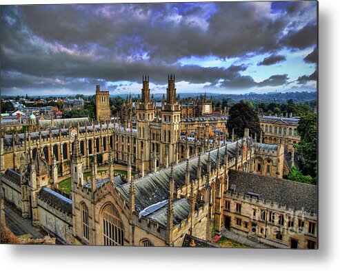 Oxford Metal Print featuring the photograph Oxford University - All Souls College by Yhun Suarez