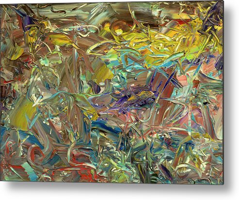 Abstract Metal Print featuring the painting Paint number46 by James W Johnson